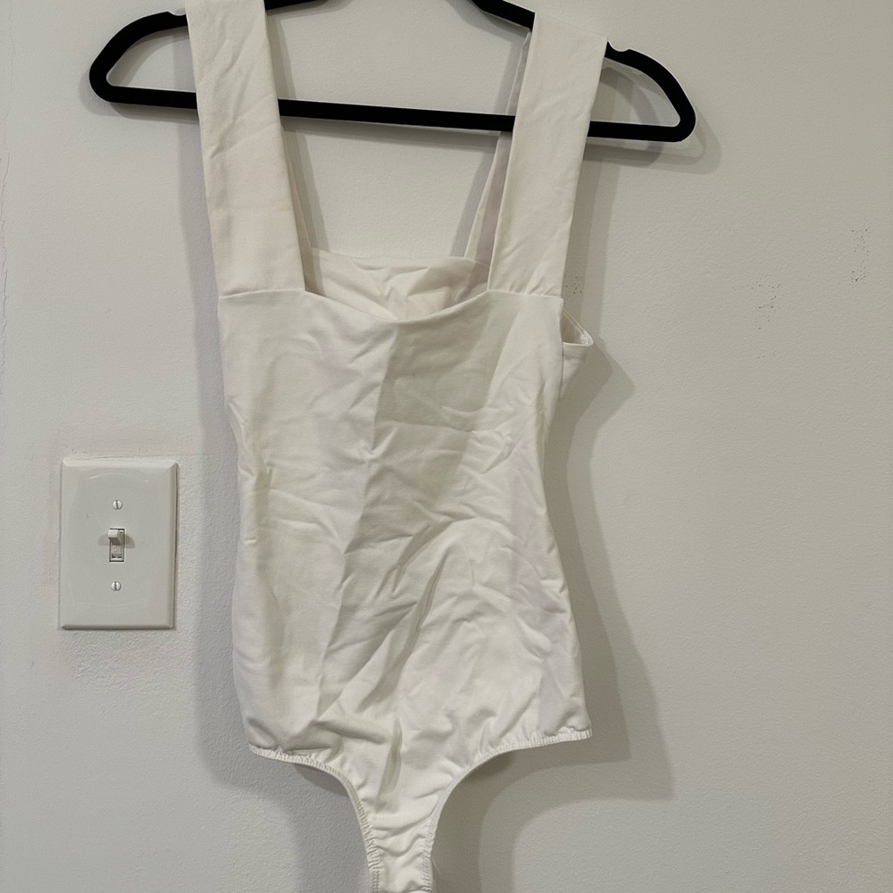 White Strappy Backless Bodysuit